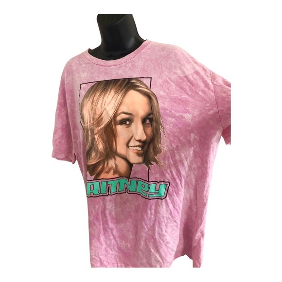 Britney Spears pink tie dye effect oversized t-shirt size‎ XL new - Picture 5 of 11